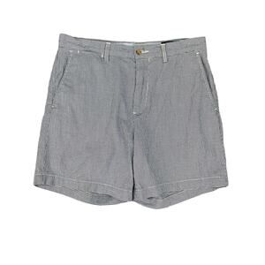 Polo Ralph Lauren Short Mens 31 Storm Blue White Houndstooth Stretch Classic Fit